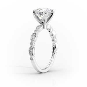 The Jasmine Set With A Marquise Moissanite