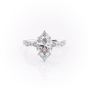 The Jasmine Set With A 1 Carat Marquise Lab Diamond