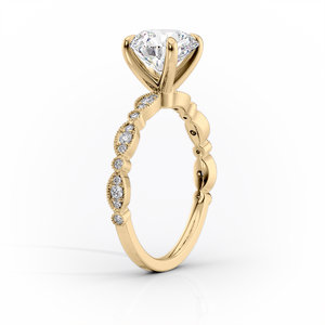 The Jasmine Set With A 1 Carat Marquise Lab Diamond