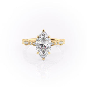 The Jasmine Set With A 2 Carat Marquise Lab Diamond