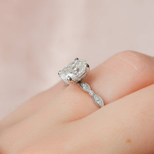 The Jasmine Set With A 1.5 Carat Oval Lab Diamond