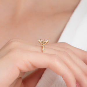 The Jasmine Set With A 3 Carat Oval Lab Diamond