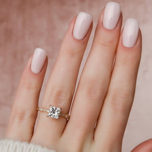 The Jasmine Set With A Princess Moissanite