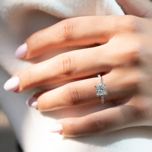 The Jasmine Set With A Princess Moissanite