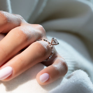 The Jasmine Set With A 3 Carat Princess Lab Diamond