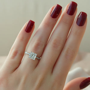 The Jasmine Set With A Princess Moissanite
