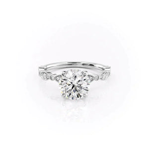 The Jasmine Set With A 1.5 Carat Round Lab Diamond