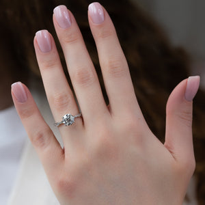 The Jasmine Set With A 1.5 Carat Round Lab Diamond