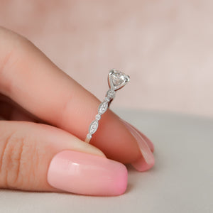 The Jasmine Set With A 1.5 Carat Round Lab Diamond