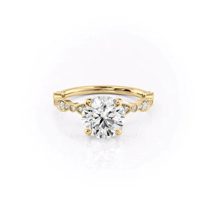 The Jasmine Set With A 1.5 Carat Round Lab Diamond