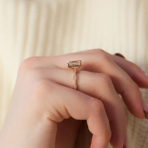 The Jasmine Set With A 3 Carat Radiant Lab Diamond