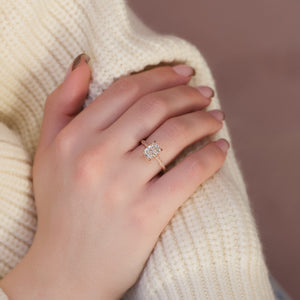 The Jasmine Set With A 3 Carat Radiant Lab Diamond