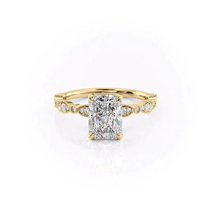 The Jasmine Set With A 1 Carat Radiant Lab Diamond