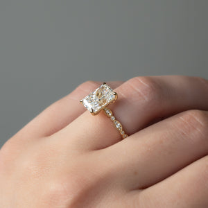 The Jasmine Set With A 2 Carat Radiant Lab Diamond