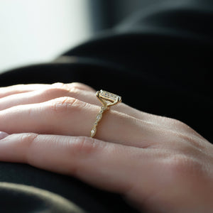 The Jasmine Set With A 2 Carat Radiant Lab Diamond