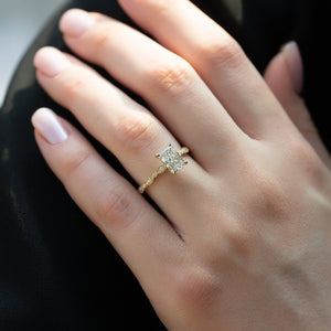 The Jasmine Set With A Radiant Moissanite
