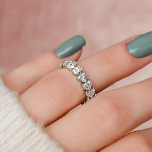 2.5ct Heart Shared Prong Eternity