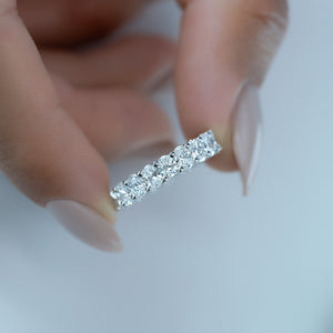 3.3ct Oval U Pave Prong Eternity