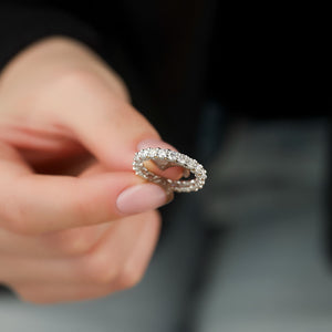 2.3ct Round U Pave Prong Eternity