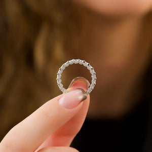 2.3ct Round U Pave Prong Eternity