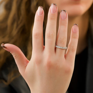 2.3ct Round U Pave Prong Eternity