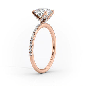 The Pave Petal Kamellie Set With A 3 Carat Marquise Lab Diamond