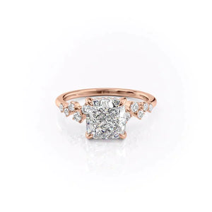 The Mia Set With A Cushion Moissanite
