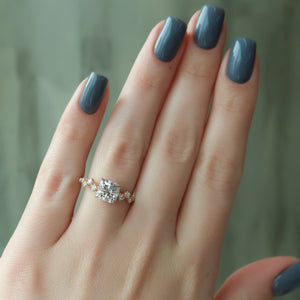 The Mia Set With A 2 Carat Cushion Lab Diamond