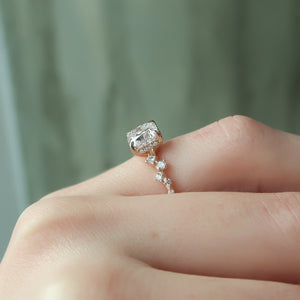 The Mia Set With A 2 Carat Cushion Lab Diamond