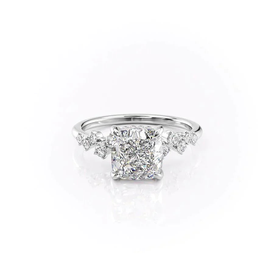 The Mia Set With A 1 Carat Cushion Lab Diamond