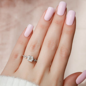 The Mia Set With A Cushion Moissanite