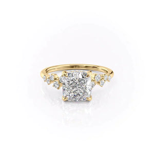 The Mia Set With A 2 Carat Cushion Lab Diamond