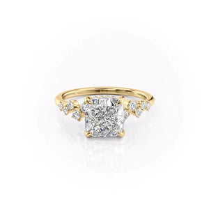 The Mia Set With A Cushion Moissanite