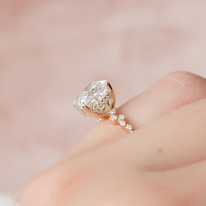 The Mia Set With A 2 Carat Cushion Lab Diamond
