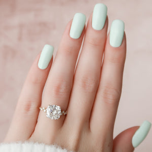 The Mia Set With A Cushion Moissanite