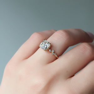 The Mia Set With A Cushion Moissanite
