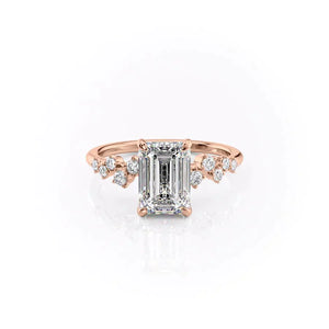 The Mia Set With A 2.5 Carat Emerald Lab Diamond