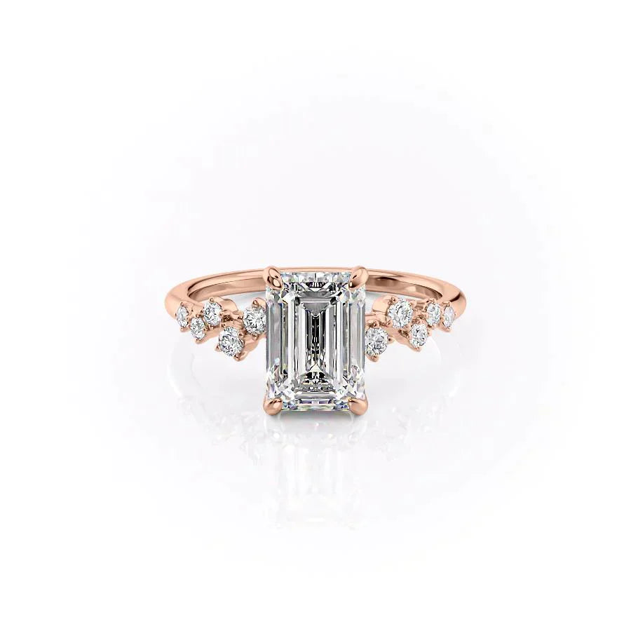 The Mia Set With A 1.5 Carat Emerald Lab Diamond