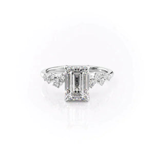 The Mia Set With A 3 Carat Emerald Lab Diamond