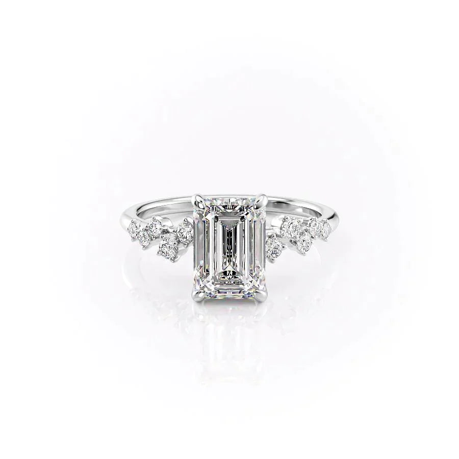 The Mia Set With A 1 Carat Emerald Lab Diamond