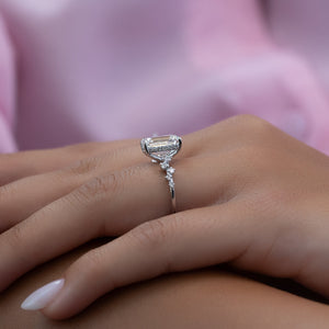 The Mia Set With A 1.5 Carat Emerald Lab Diamond