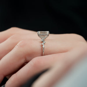 The Mia Set With A 1.5 Carat Emerald Lab Diamond