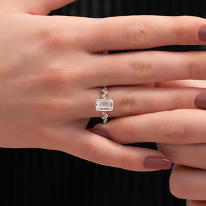 The Mia Set With A 1.5 Carat Emerald Lab Diamond
