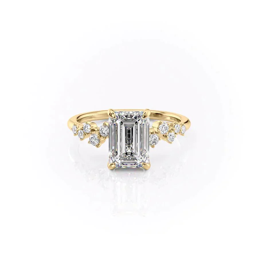 The Mia Set With A 1 Carat Emerald Lab Diamond