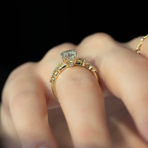 The Mia Set With A 1.5 Carat Emerald Lab Diamond