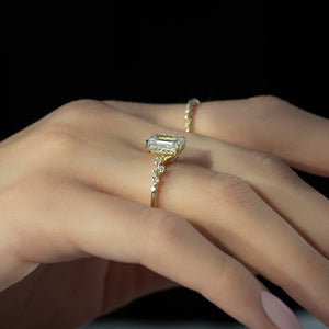 The Mia Set With A 1.5 Carat Emerald Lab Diamond