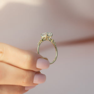 The Mia Set With A 1.5 Carat Emerald Lab Diamond