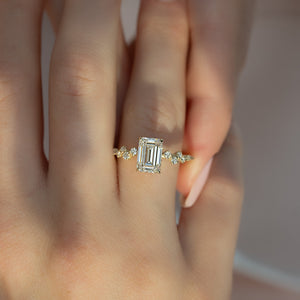 The Mia Set With A 1.5 Carat Emerald Lab Diamond