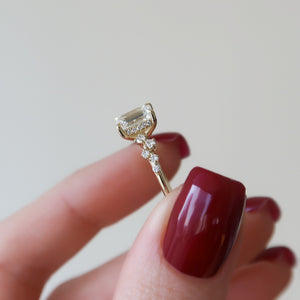 The Mia Set With A 1.5 Carat Emerald Lab Diamond