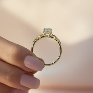 The Mia Set With A 1.5 Carat Emerald Lab Diamond